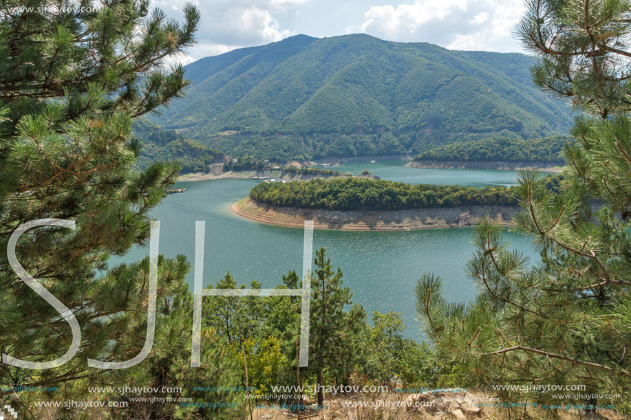 Meander of Vacha (Antonivanovtsy) Reservoir, Rhodopes Mountain, Bulgaria