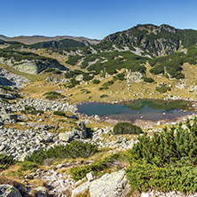 Panoramic view of small Lake, Rila Mountain, Bulgaria