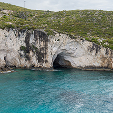 Cave at Limnionas beach bay at Zakynthos island, Greece