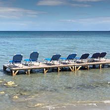 Panoramic view of koukla beach, Zakynthos island, Greece