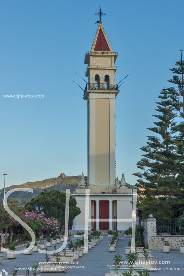 bell tower of Cathedral of Saint Dionysios in Zakynthos City, Greece