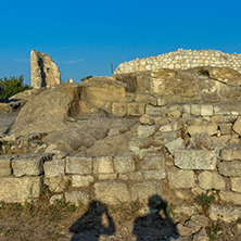 Sunrise panorama of ancient Thracian city of Perperikon, Kardzhali Region, Bulgaria