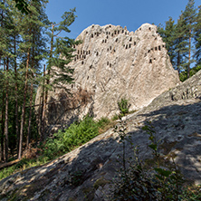Thracian Sanctuary Eagle Rocks near town of Ardino in Rhodopes mountain, Kardzhali Region, Bulgaria