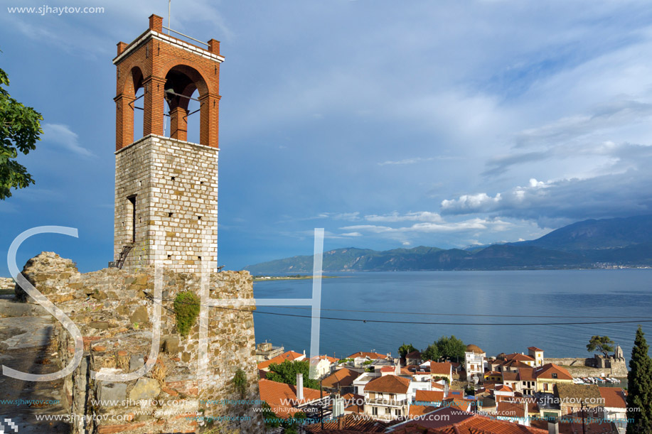 Clock tower in Nafpaktos town, Western Greece
