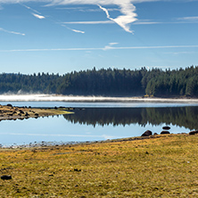 Panoramic view of Shiroka polyana Reservoir, Pazardzhik Region, Bulgaria