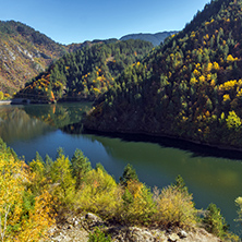Amazing Autumn view of Teshel  Reservoir, Smolyan Region, Bulgaria