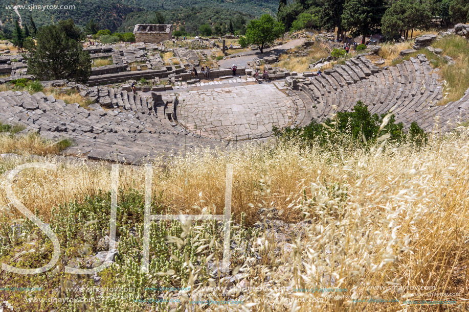 The mountain top stadium at Delphi,Central Greece