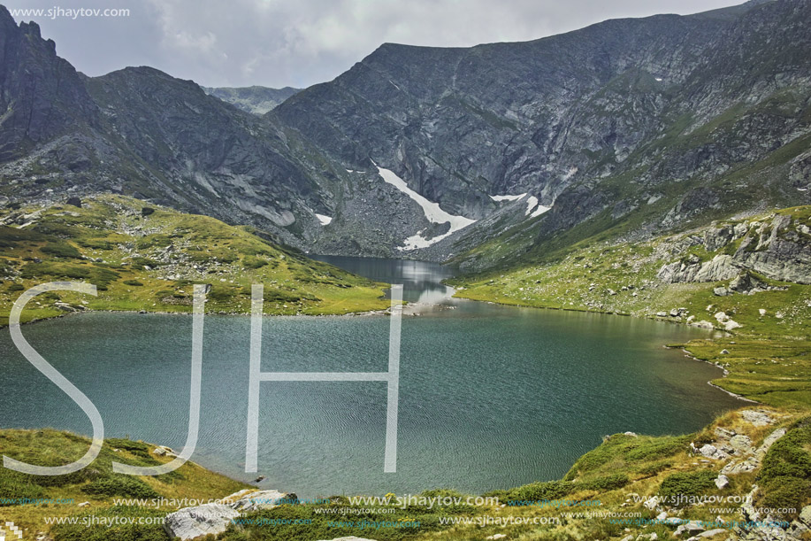 Amazing Panorama of The Twin lake, The Seven Rila Lakes, Bulgaria