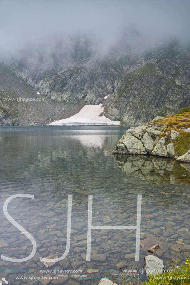 Fog over The Eye lake, The Seven Rila Lakes, Bulgaria