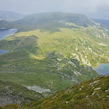 Landscape with Fog over The Kidney, The Twin and The Trefoil lakes, The Seven Rila Lakes, Bulgari