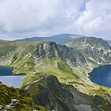 Amazing Landscape of The Kidney and The Eye lakes, The Seven Rila Lakes, Bulgaria