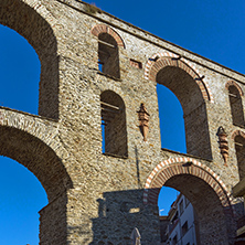 Ruins of medieval aqueduct in Kavala, East Macedonia and Thrace, Greece