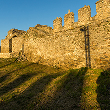 Sunset view at Byzantine fortress in Kavala, East Macedonia and Thrace, Greece