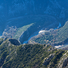 Amazing Panorama of Nestos Gorge near town of Xanthi, East Macedonia and Thrace, Greece