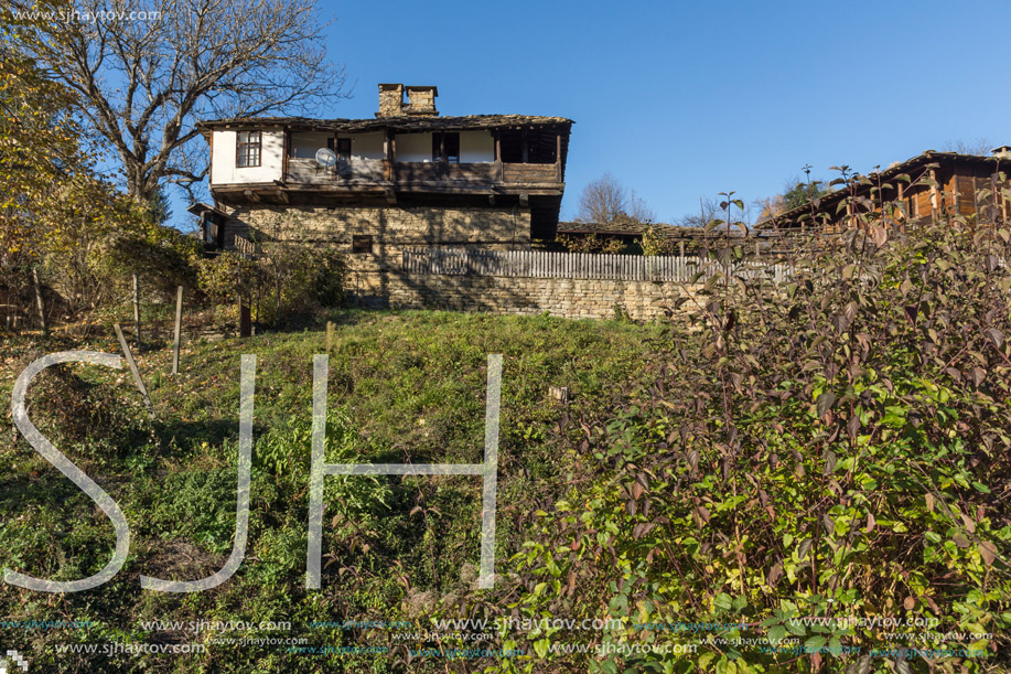 Old house with courtyard in village of Bozhentsi, Gabrovo region, Bulgaria