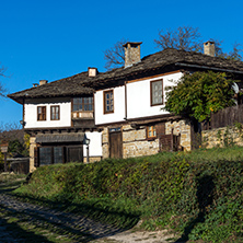 Old houses and street in village of Bozhentsi, Gabrovo region, Bulgaria