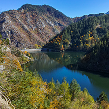 Autumn forest around Teshel  Reservoir, Smolyan Region, Bulgaria
