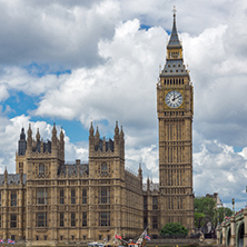 LONDON, ENGLAND - JUNE 15 2016: Westminster Bridge and Big Ben, London, England, United Kingdom