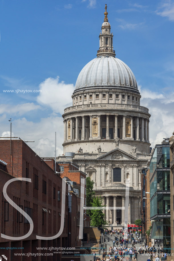 LONDON, ENGLAND - JUNE 15 2016:St. Paul Cathedral in London, Great Britain
