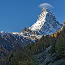 Amazing view of mount Matterhorn from Zermatt, Alps, Switzerland