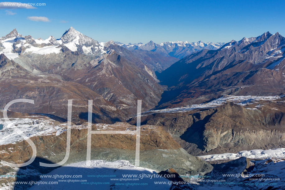 Panoramic view to Zermatt Resort, Alps, Canton of Valais, Switzerland