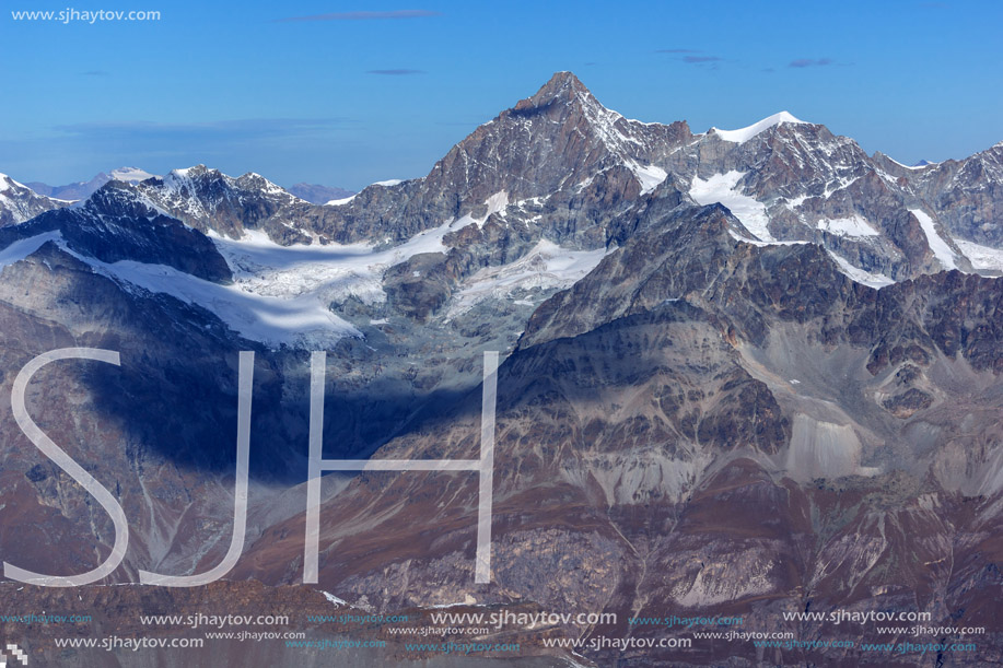 Amazing Winter panorama matterhorn glacier paradise Swiss Alps, Switzerland