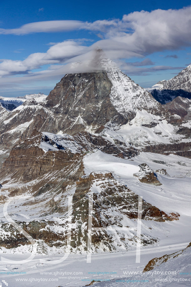 Amazing Close up view of mount Matterhorn, Alps, Switzerland