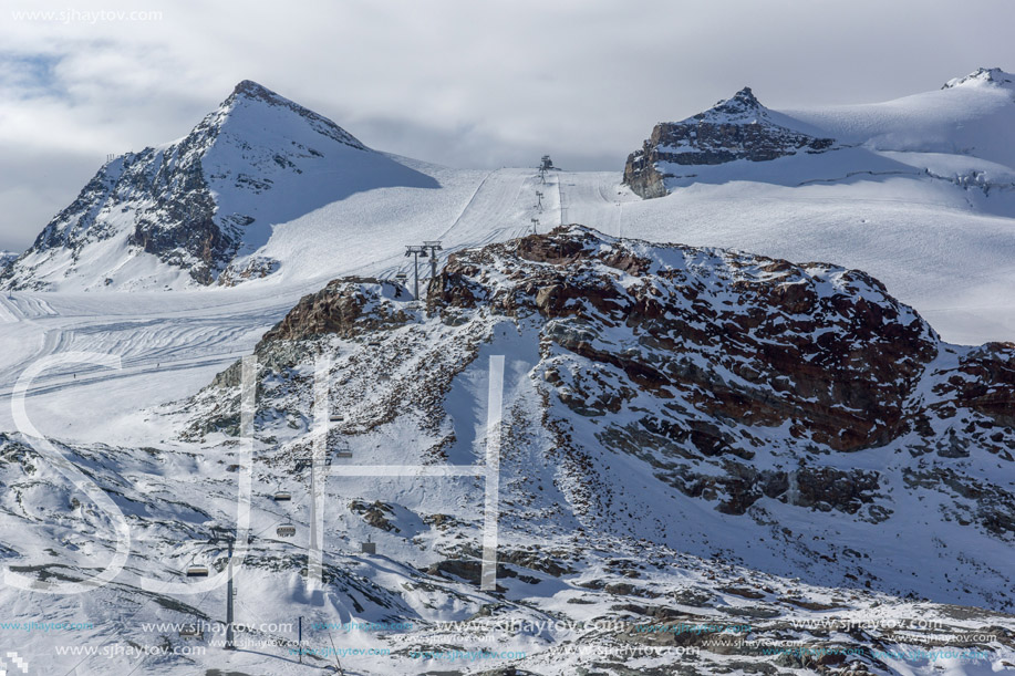 Ski slopes of Zermatt Resort, Alps, Canton of Valais, Switzerland