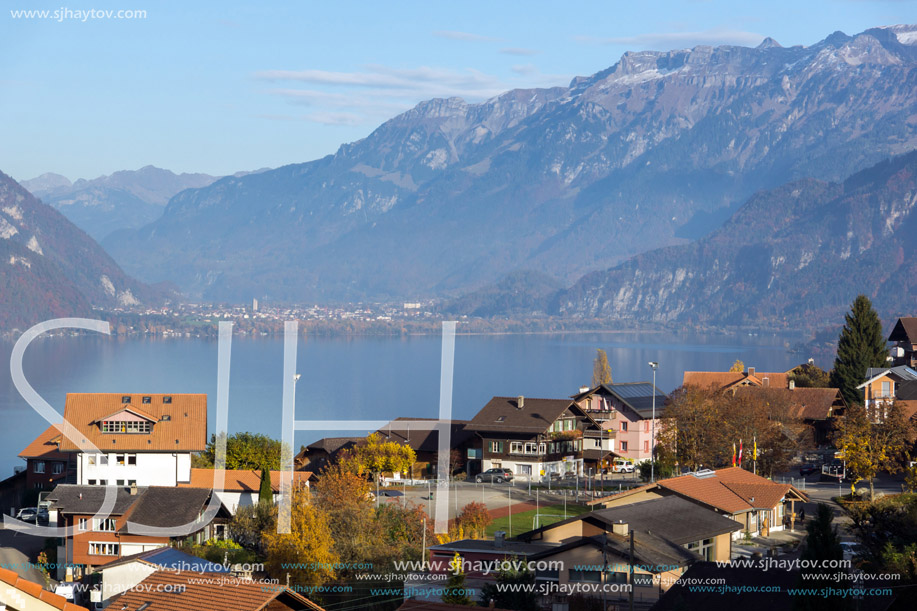 Amazing panorama near town of interlaken, canton of Bern, Switzerland