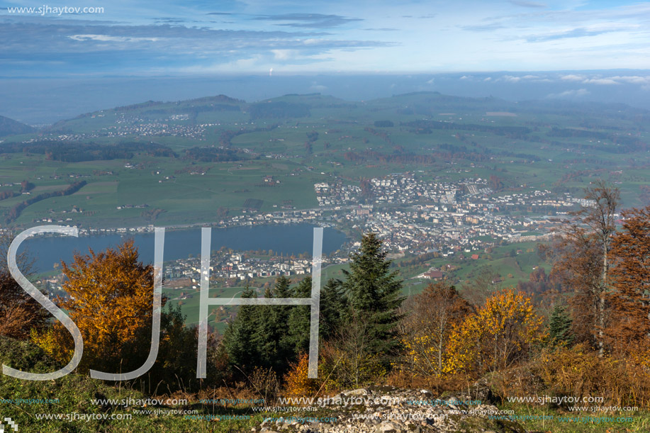 Amazing Panorama to Lake Luzerne, Alps, Switzerland