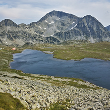 Amazing Panorama of Tevno Lake and Kamenitsa peak, Pirin mountain, Bulgaria