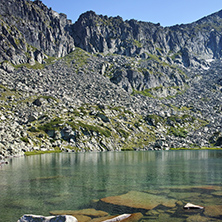 Clean waters of Argirovo Lake, Pirin mountain, Bulgaria