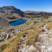 Amazing landscape with Lake, Rila Mountain, Bulgaria