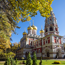 Russian church (Monastery Nativity) in town of Shipka, Stara Zagora Region, Bulgaria