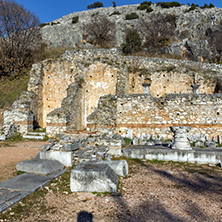 Amazing view of archeological area of Philippi, Eastern Macedonia and Thrace, Greece
