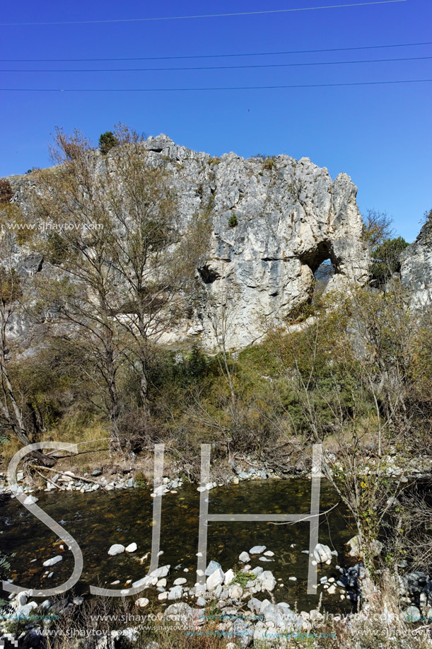 Rock formation The Elephant near town of Devin, Rhodope Mountains, Bulgaria