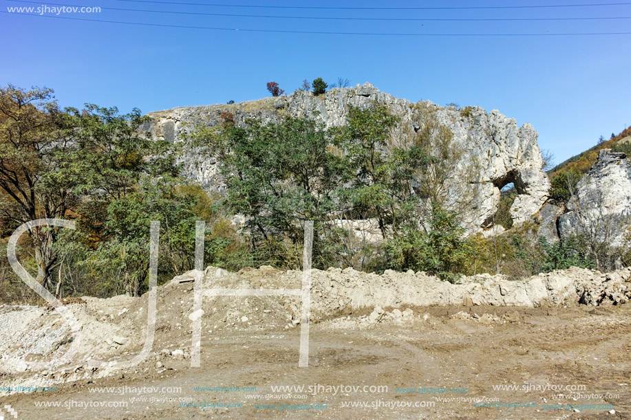 Rock formation The Elephant near town of Devin, Rhodope Mountains, Bulgaria