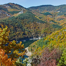 Autumn Landscape of Tsankov kamak Reservoir, Smolyan Region, Bulgaria