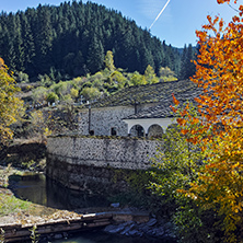 19th century St. Theotokos (Holy Mother) Church and St. Panteleimonas School in town of Shiroka Laka, Smolyan Region, Bulgaria