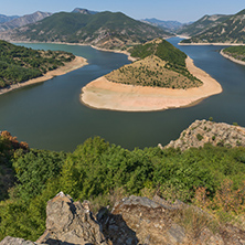 Amazing Panorama of Arda River meander and Kardzhali Reservoir, Bulgaria
