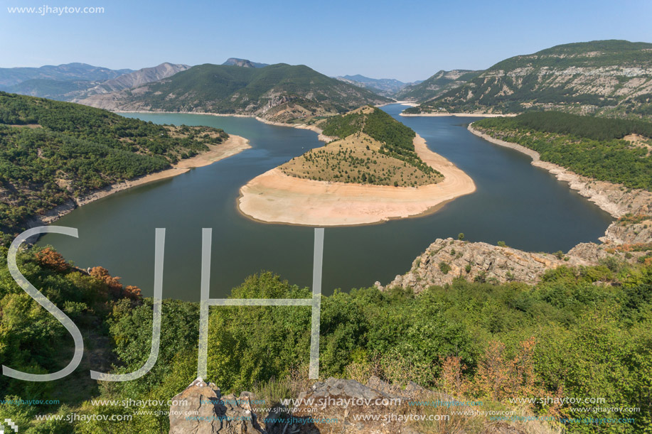 Amazing landscape of Arda River meander and Kardzhali Reservoir, Bulgaria
