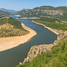 Panorama of Arda River meander and Kardzhali Reservoir, Bulgaria