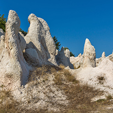 Panoramic view Rock phenomenon Stone Wedding near town of Kardzhali, Bulgaria