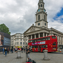 LONDON, ENGLAND - JUNE 16 2016: St Martin-in-the-Fields church,  City of London, England, Great Britain