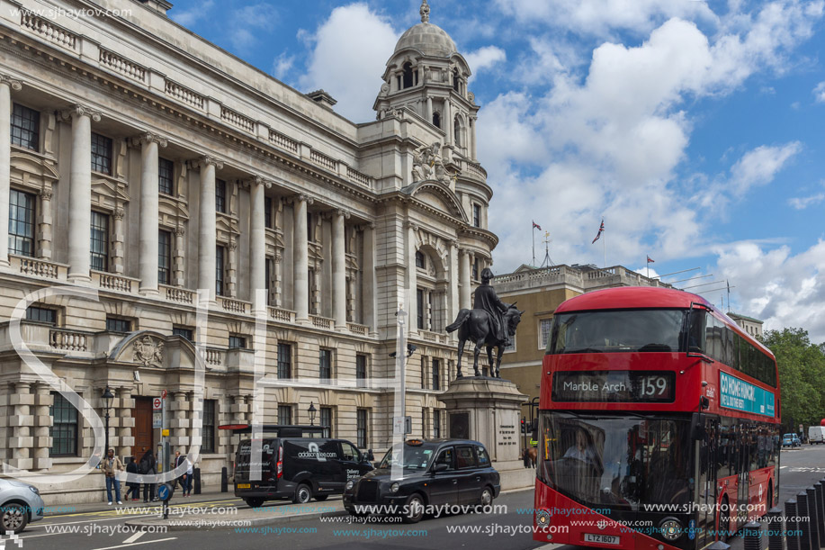 LONDON, ENGLAND - JUNE 16 2016: Whitehall Street,  City of London, England, Great Britain