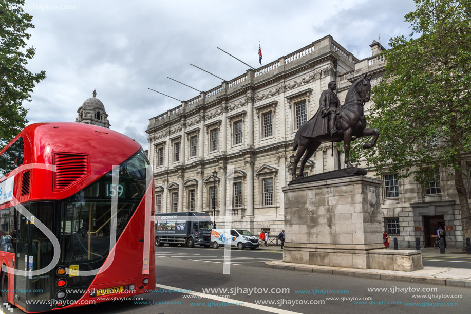 LONDON, ENGLAND - JUNE 16 2016: Whitehall Street,  City of London, England, Great Britain