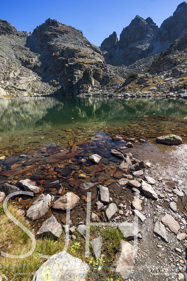 Panorama of The Scary lake and Kupens peaks, Rila Mountain, Bulgaria