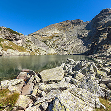 Amazing panorama of The Scary lake, Rila Mountain, Bulgaria