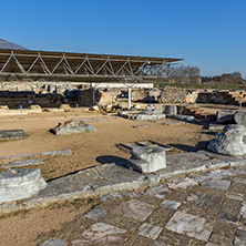 Octagon church in the archeological area of ancient Philippi, Eastern Macedonia and Thrace, Greece
