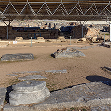 Octagon church in the archeological area of ancient Philippi, Eastern Macedonia and Thrace, Greece